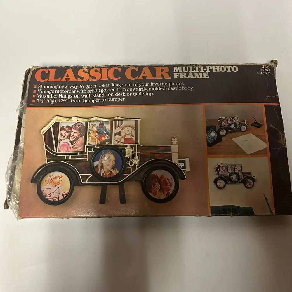 NIB Vintage Classic Car Multi-Photo Frame 12.75